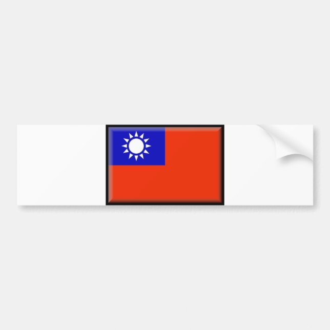 Taiwan flagga bildekal (Framsidan)