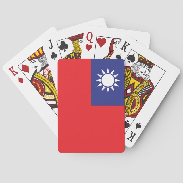 Taiwan Flagga Casinokort (Baksidan)