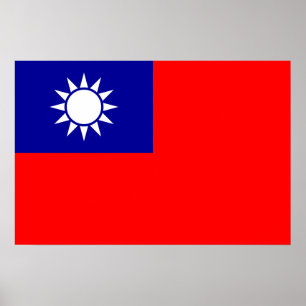 Taiwan Flagga China, Asien flaggor Poster
