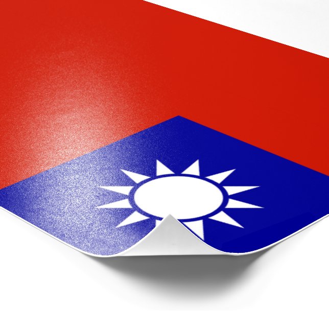 Taiwan-flagga Fototryck (Hörn)