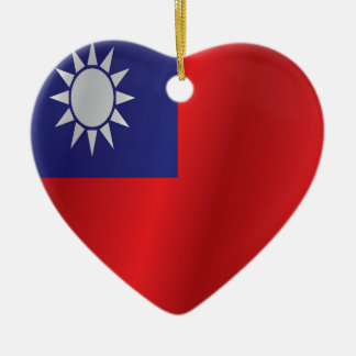 Taiwan flagga julgransprydnad keramik