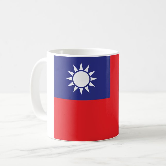 Taiwan Flagga Kaffemugg (Framsida vänster)