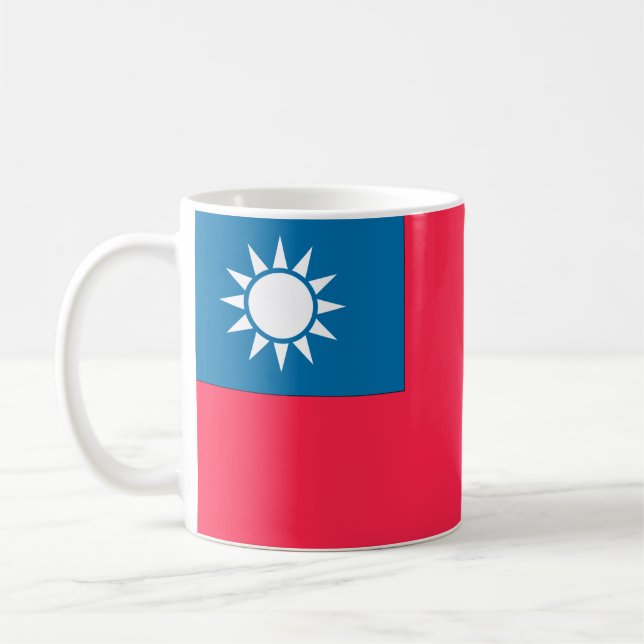 Taiwan flagga kaffemugg (Vänster)