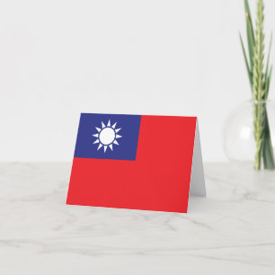 Taiwan Flagga Kort