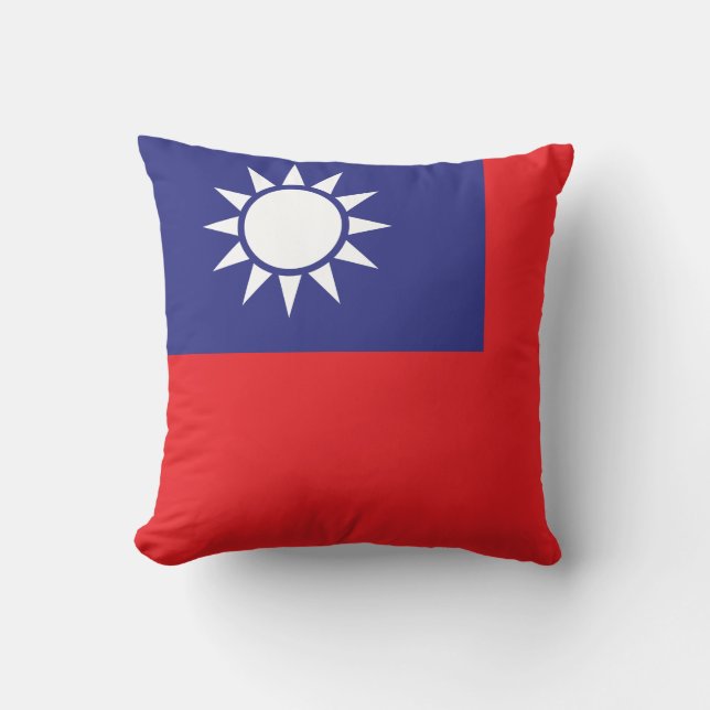Taiwan Flagga Kudde (Framsida)