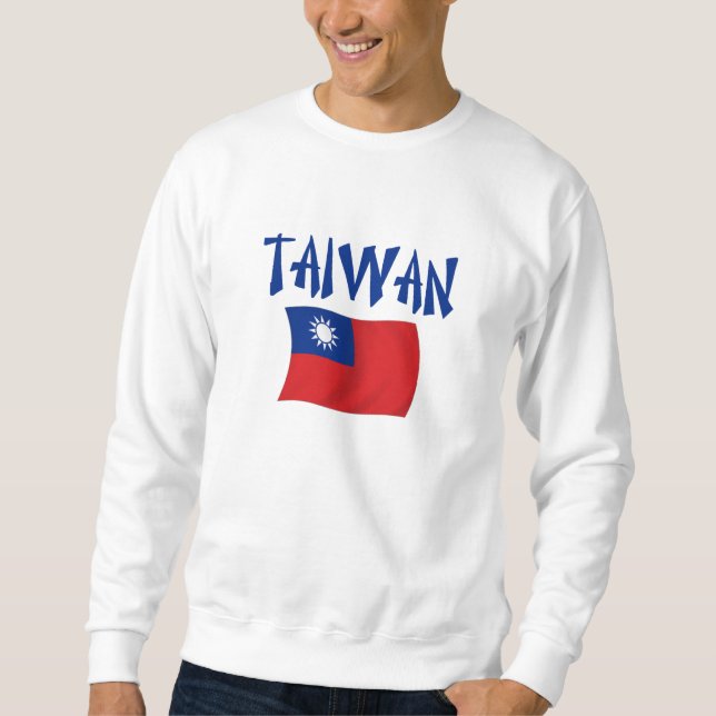 Taiwan flagga långärmad tröja (Framsida)