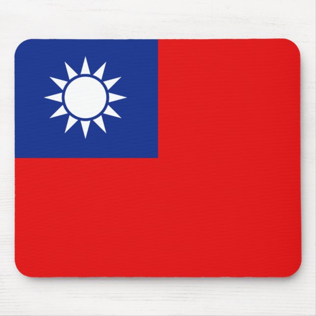 Taiwan Flagga Mousepad Musmatta (Framsidan)