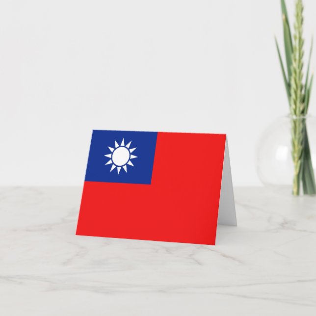Taiwan Flagga Notecard Kort (Framsida)