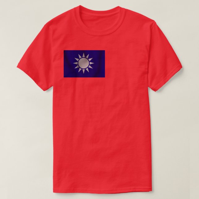 Taiwan Flagga och Emblem T Shirt (Design framsida)