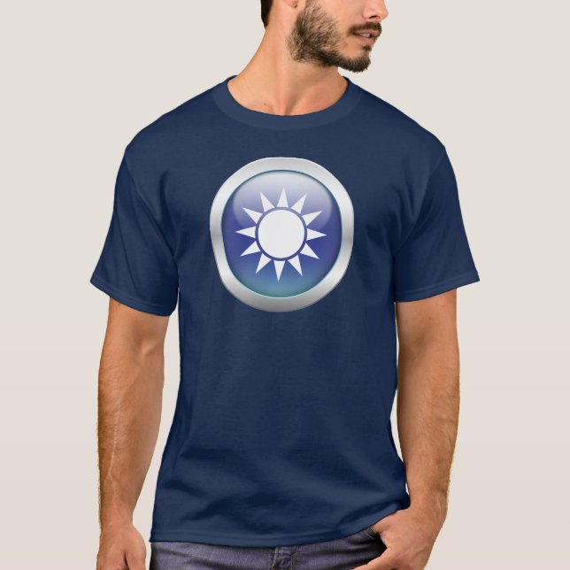 Taiwan flagga "Orb ", Tee Shirt (Framsida)
