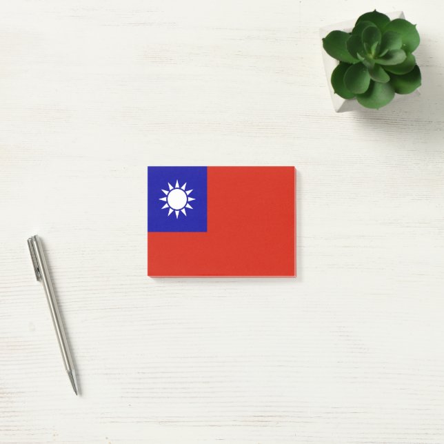 Taiwan-flagga Post-it Block (Kontor)