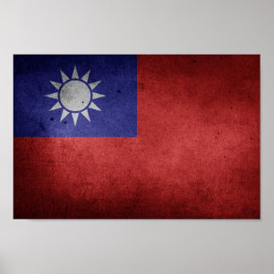 Taiwan Flagga Poster