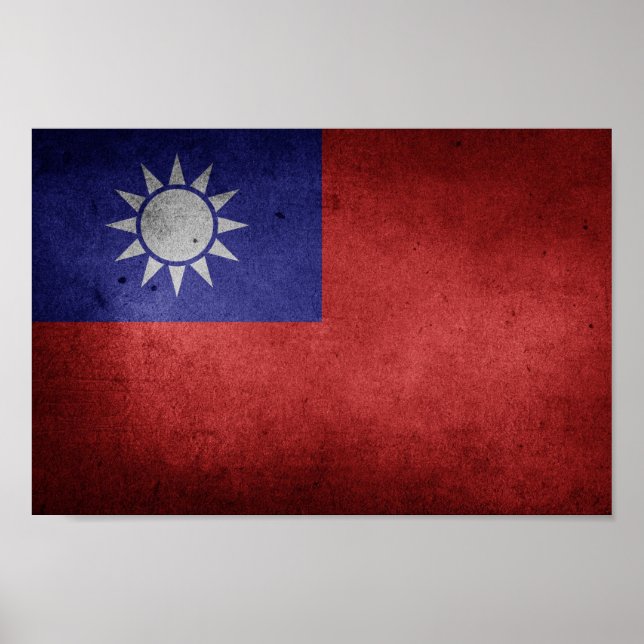 Taiwan Flagga Poster (Framsidan)