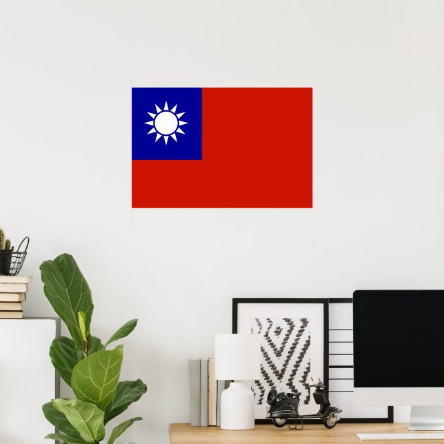 Taiwan-flagga Poster (Hemmakontoret)