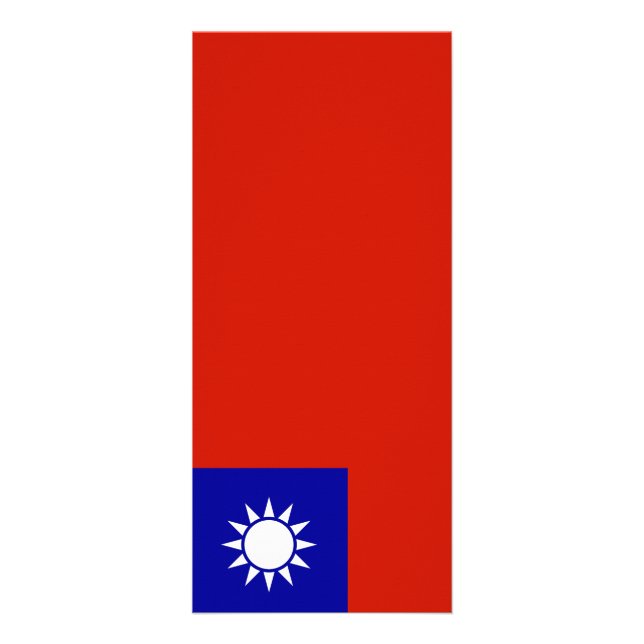 Taiwan-flagga Reklamkort (Framsidan)