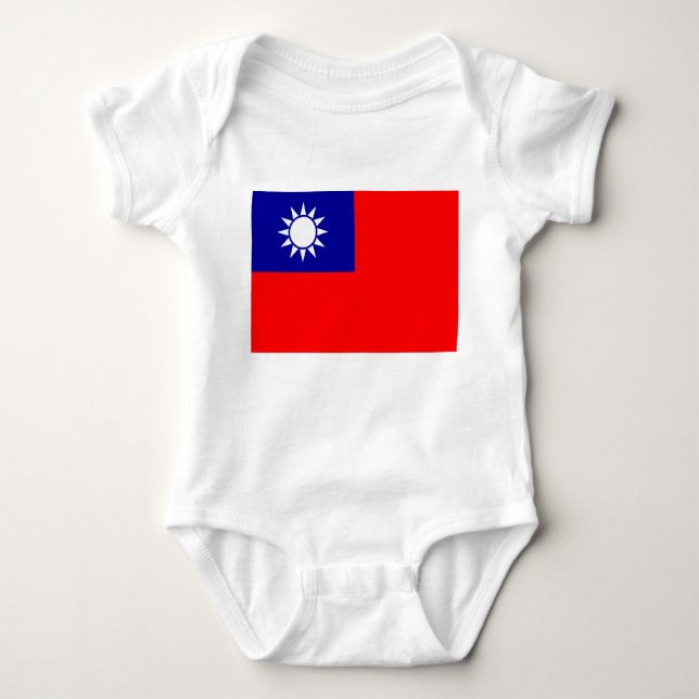 Taiwan Flagga: Republiken China, Taiwan T Shirt (Framsida)