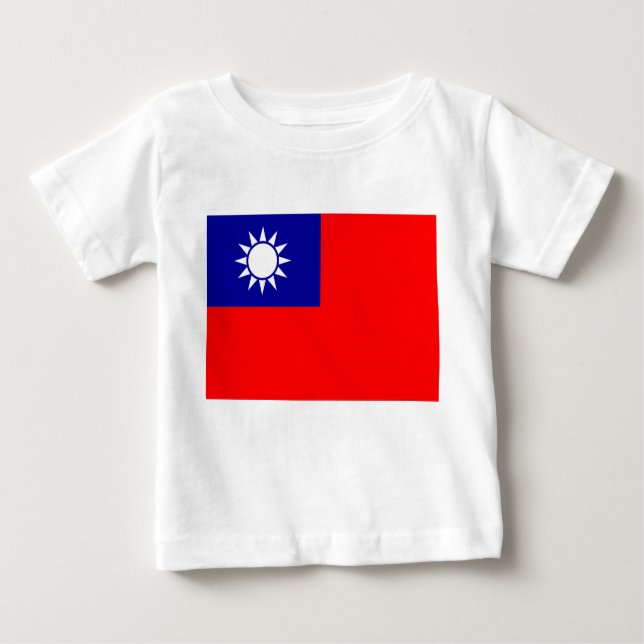 Taiwan Flagga: Republiken China, Taiwan T Shirt (Framsida)
