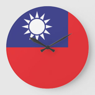 Taiwan Flagga Stor Klocka