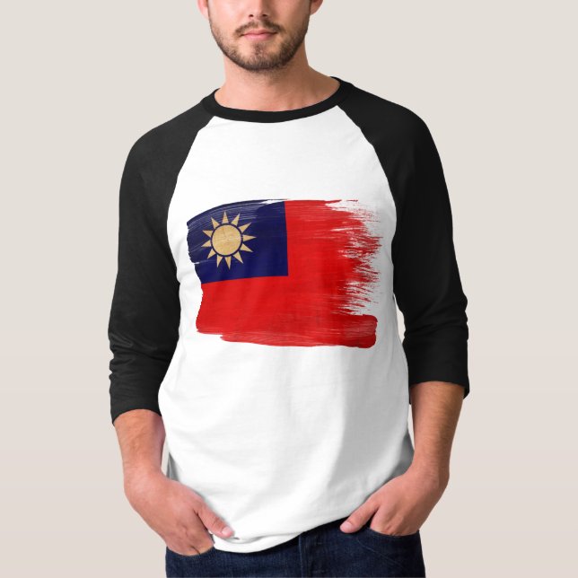 Taiwan flagga t-shirt (Framsida)