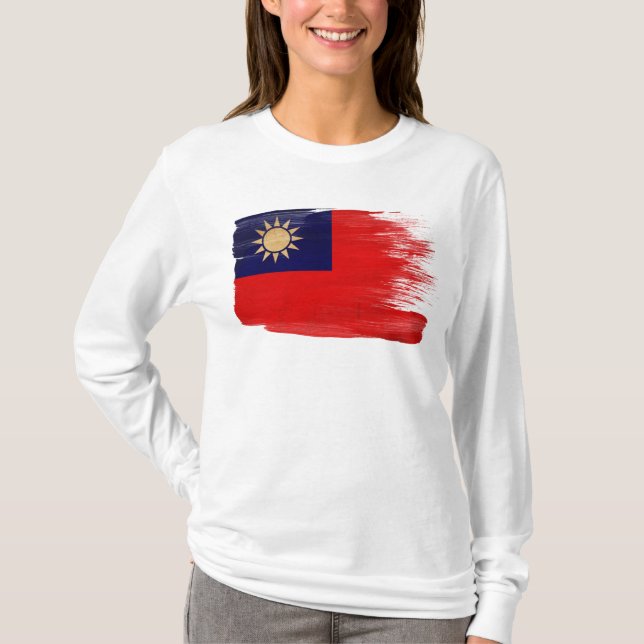 Taiwan flagga t shirt (Framsida)