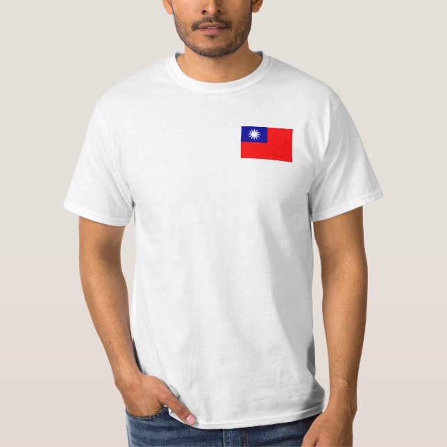Taiwan-flagga T Shirt (Framsida)