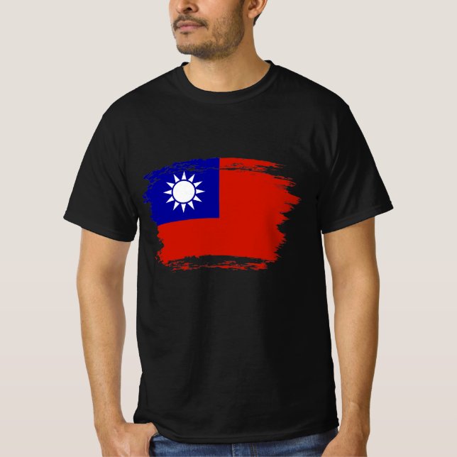 Taiwan-flagga T Shirt (Framsida)