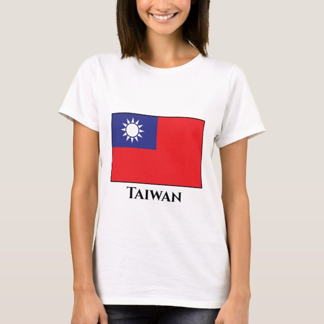 Taiwan Flagga T Shirt (Framsida)