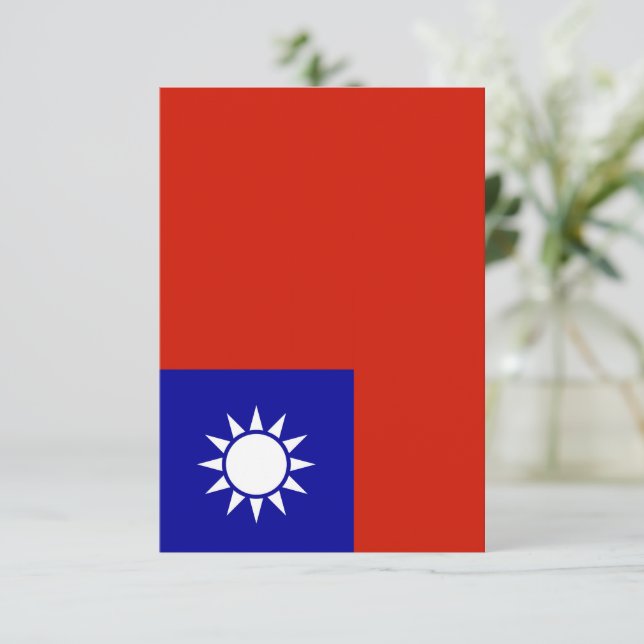 Taiwan-flagga Tack Kort (Stående Fram)