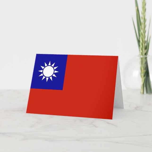 Taiwan-flagga Tack Kort (Framsida)
