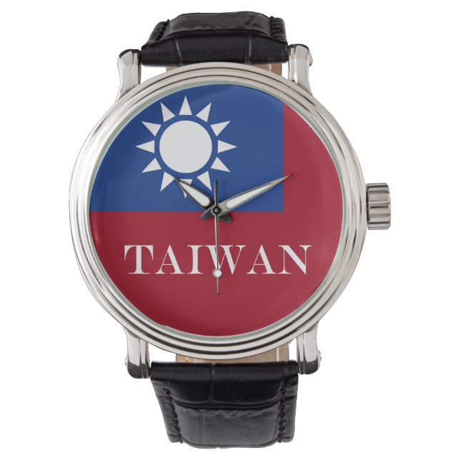 Taiwan-flagga Taiwan Armbandsur (Framsida)
