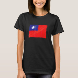 Taiwan Flagga Taiwanesiska Flaggans Färger Taiwan T Shirt