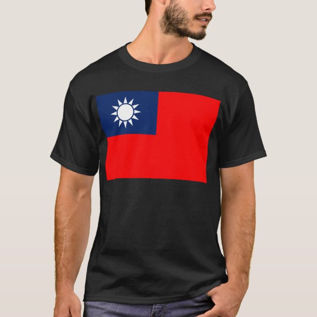 taiwan flagga tee shirt (Framsida)