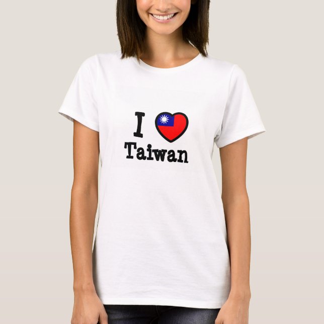 Taiwan Flagga Tee Shirt (Framsida)