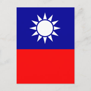 taiwan flagga vykort