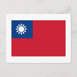 Taiwan Flagga Vykort