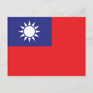 Taiwan Flagga vykort