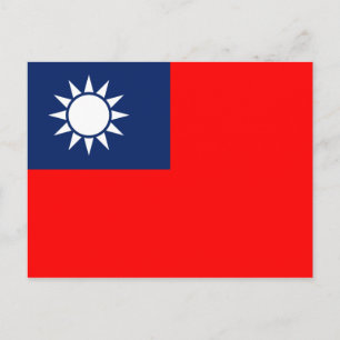 taiwan flagga vykort
