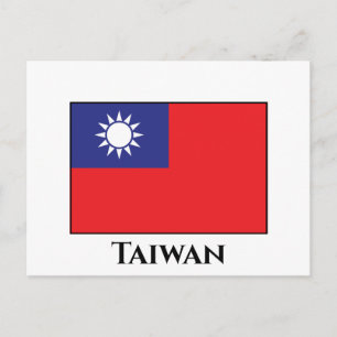 Taiwan Flagga Vykort