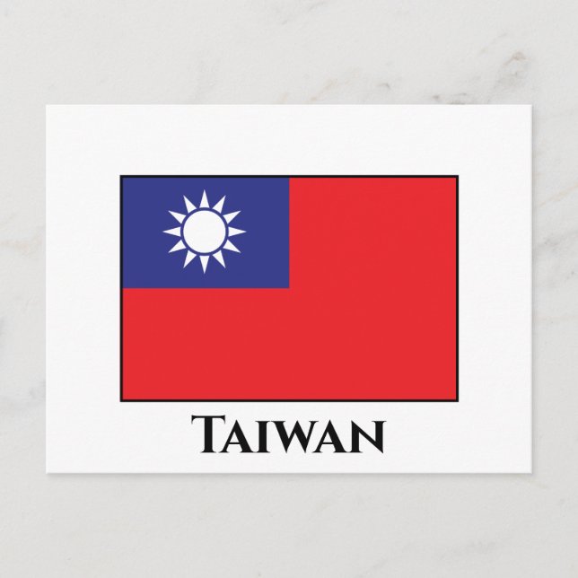 Taiwan Flagga Vykort (Framsida)