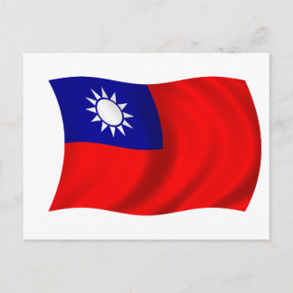 Taiwan-flagga Vykort