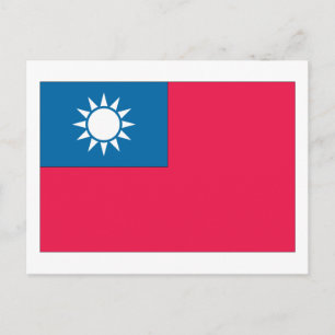 Taiwan Flagga Vykort