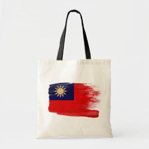 Taiwan flaggakanfas hänger lös tygkasse