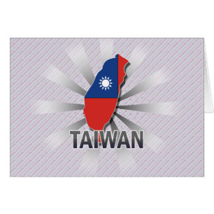 Taiwan flaggakarta 2,0 hälsningskort