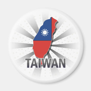 Taiwan flaggakarta 2,0 magnet