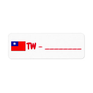 Taïwan id-postpassage returadress etikett