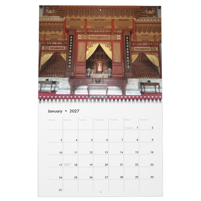 Taiwan kalender (Jan 2027)