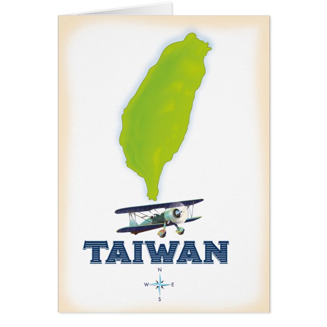 Taiwan Karta Hälsningskort (Framsidan)