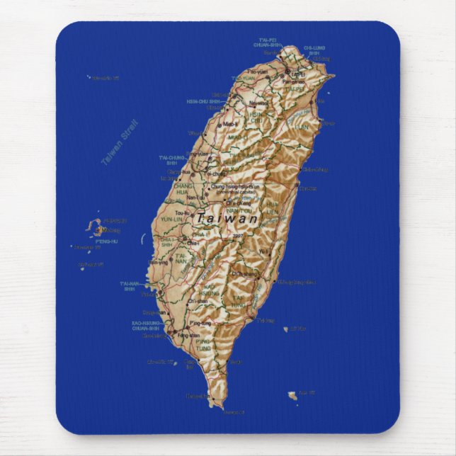 Taiwan karta Mousepad Musmatta (Framsidan)