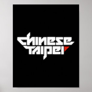 Taiwan kinesiska Taipei Sketll skjorta Tee Poster