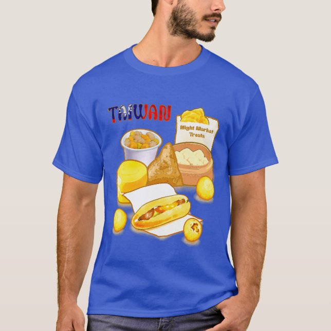 Taiwan Nattmarknadstrafik - Dim Sum Taro Bollar T Shirt (Framsida)